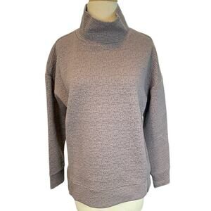 Jockey Turtleneck Size Small Pull Over Dark Grey Mixed With Purple Warm Active